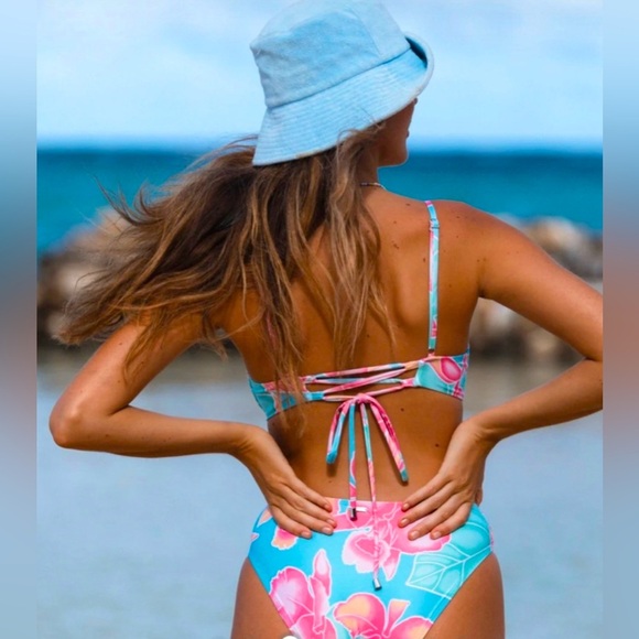 NEW Kenny Flowers Watercolors THE MAUI Underwire Bikini Top S, M, L, XL, - Picture 4 of 16